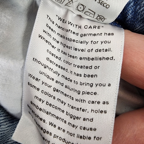 Good American Good Skate Wide Cropped Jean Size 6/28 Medium Blue Wash - Picture 14 of 14